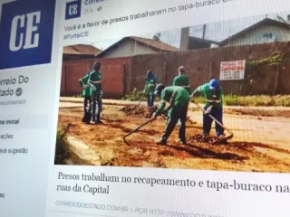 População apoia ressocialização de presos que trabalham no tapa-buraco